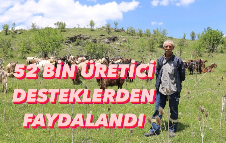 52 BİN 359 ÜRETİCİ DESTEKLERDEN FAYDALANDI